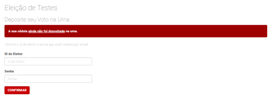 Autenticação do eleitor Autenticação do eleitor